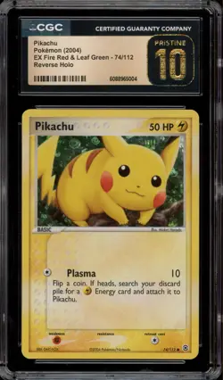 Pokemon Pikachu EX Fire Red & Leaf Green Reverse Holo #74 CGC 10 Pristine - Image 1