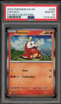 Pokemon Fuecoco Paldea Coll. Holo #036 PSA 10 Gem Mint - Image 1