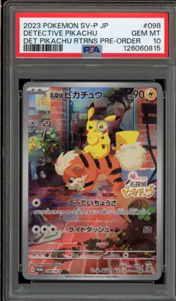 Pokemon Detective Pikachu Returns Preorder JPN FA Promo 098/SV-P PSA 10 Gem Mint - Image 1