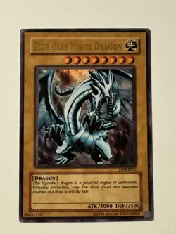 Yugioh Blue Eyes White Dragon LOB-001 Ultra Rare 1996 Original #2 - Image 1