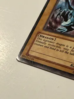 Yugioh Blue Eyes White Dragon LOB-001 Ultra Rare 1996 Original #2 - Image 3
