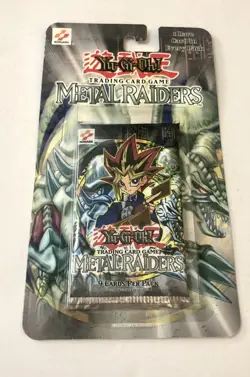 Metal Raiders 1996 Unlimited Factory Sealed Blister Pack Yu-Gi-Oh! Square Logo! - Image 1