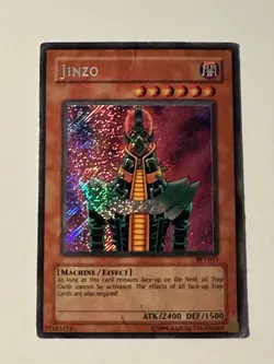 YuGiOh Jinzo PSV-000 Secret Rare Unlimited Pharaoh's Servant Reverse Foil Error - Image 1