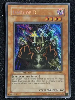 Yugioh Lord of D. BPT-004 Reverse Secret Rare Misprint - Image 1