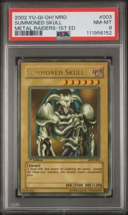 Yu-Gi-Oh! Summoned Skull MRD-003 1st Edition PSA 8 Faded Misprint - Image 1