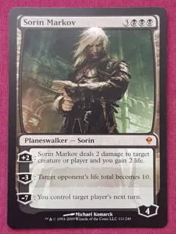 Magic The Gathering ZENDIKAR SORIN MARKOV black card MTG - Image 1