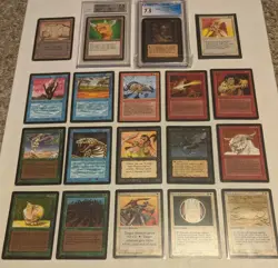MTG Lot of 19 OLD & VINTAGE Cards. ALPHA & BETA GRADED, Arabian Nights, RARE! - Image 1