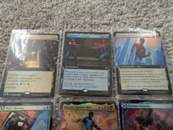 Spiderman MTG Foil Lot (9) Cosmic Spiderman, Kraven, Miles Morales, Green Goblin - Image 2