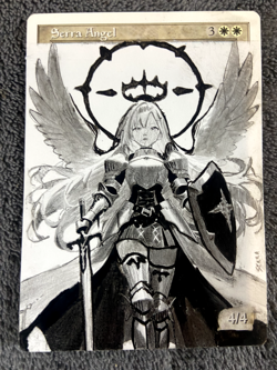 Serra Angel - Hand Painted Altered Art MTG Anime Girl Magic The Gathering - Image 1