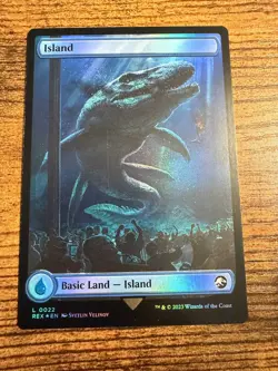 MTG Magic The Gathering Jurassic World Collection Island FOIL VERY tough Pull! - Image 1