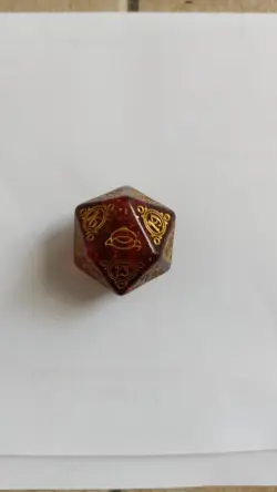 Lord of the Rings MTG Gift Bundle Oversized Red Gold Spindown Dice D20 Die LTR - Image 2