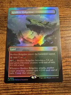 MTG Magic The Gathering Restless Ridgeline Borderless FOIL Rare pull! - Image 1