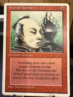 MTG Magic the Gathering Fourth Edition Eternal Warrior - Image 1