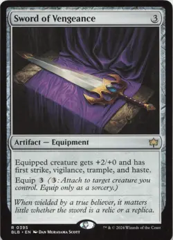 Sword of Vengeance R Bloomburrow 395 NM MTG - Image 1