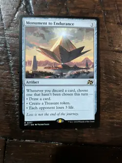 Monument to Endurance Aetherdrift Regular Card NM Condition - Image 2