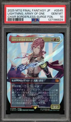 Magic MTG Lightning Army of one Japanese CHAR Borderless Surge Foil #0545 PSA 10 - Image 1