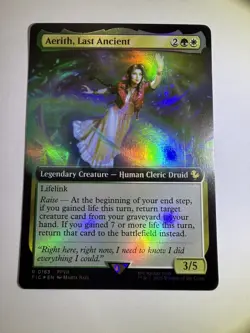 Aerith, Last Ancient #163 Extended Art FOIL Final Fantasy Magic The Gathering - Image 1