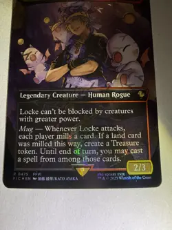 Locke, Treasure Hunter (475) Borderless Chocobo Track Foil Final Fantasy MTG - Image 2