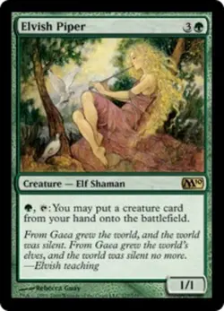 Moderate Play, English MTG Regular Elvish Piper Magic 2010 Magic the Gathering - Image 1