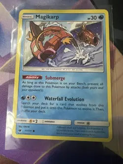 Pokemon TCG Magikarp Card 17/111 Crimson Invasion 2017 LP - Image 1