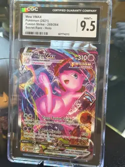2021 Pokemon Fusion Strike Mew VMAX #269 Alt Art Secret Rare CGC 9.5 - Image 1