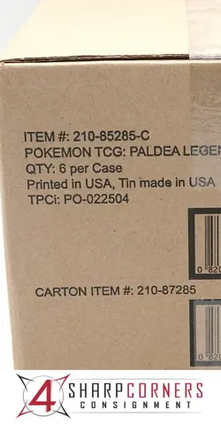 POKEMON PALDEA LEGENDS 6-TIN CASE FACTORY SEALED KORAIDON/MIRAIDON - Image 1