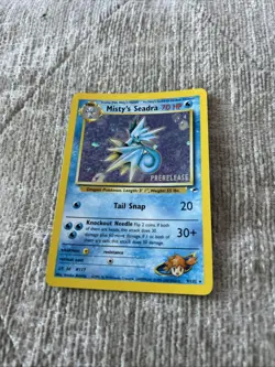 2000 Pokemon Misty’s Seadra Holo Pre Release Gym Heroes 9/132 With Swirl - Image 5