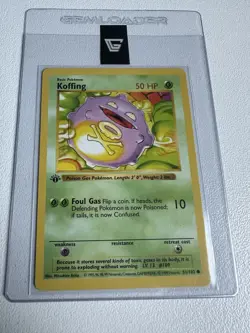 Koffing 1st Edition Base Set 51/102 WOTC Vintage Pokemon Original 1999 - Image 1