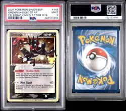 2021 Pokemon Celebrations Etb Greninja Gold Star Promo Psa 9 - Image 1