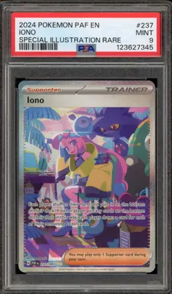 Pokemon Iono Paldean Fates Special Illustration Rare #237 PSA 9 Mint - Image 1