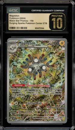 Pokemon Center Stamp Promo Magneton Surging Sparks ETB #159 CGC 10 Pristine - Image 1