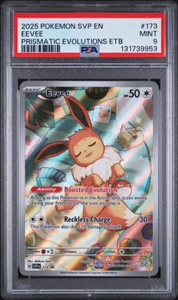 2025 POKEMON SVP Black Star PRISMATIC EVOLUTIONS ETB PROMO #173 EEVEE PSA9 - Image 1