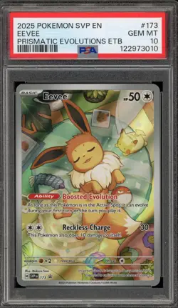 Pokemon Eevee Prismatic Evolutions ETB Promo SVP EN 173 PSA 10 Gem Mint - Image 1