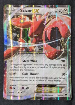 Scizor EX 76/122 - HOLO - Pokemon - OVERSIZED JUMBO Promo - DMG Dented - Image 1