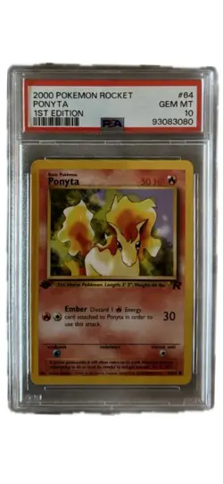 2000 Pokemon Rocket Ponyta 1st Edition 64/82 PSA 10 - Image 1