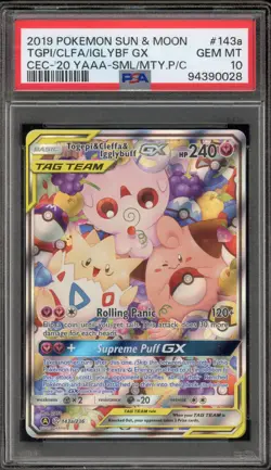 Pokemon Togepi/Cleffa/Igglybuff GX Small But Mighty Alt Art Promo #143a PSA 10 - Image 1