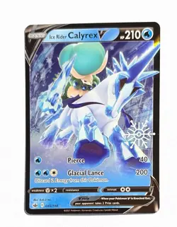 Ice Rider Calyrex V ~ Pokemon Chilling Reign ~ Holo Snowflake Stamp 045/198 - Image 1
