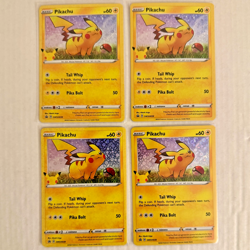 4x Pikachu Rare Holo SWSH039 Pokemon General Mills Promo - PACK FRESH SEE PICS!! - Image 1