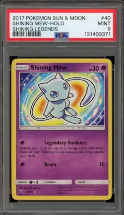 Pokemon Shining Mew Shining Legends Holo Ultra Rare #40 PSA 9 Mint - Image 1