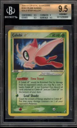 Pokemon Celebi Gold Star EX Crystal Guardians Holo Ultra Rare #100 BGS 9.5 - Image 1