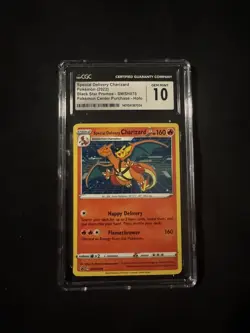 CGC 10 Pokemon 2022 Special Delivery Charizard SWSH075 Black Star Promo - Image 1