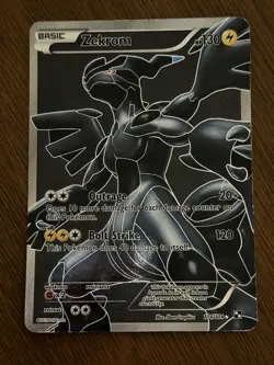 2011 Pokemon Zekrom 114/114 Black & White Base Full Art Holo Rare - Image 1