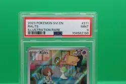 2023 Pokemon Ralts Scarlet & Violet Base Set Illustration Rare 211/198 PSA 9 - Image 2