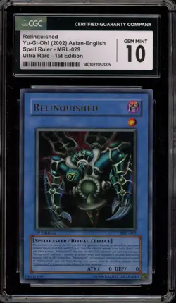 Yu-Gi-Oh! Relinquished Magic Ruler 1st Edition Asian-English MRL-029 CGC 10 - Image 1