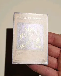 Yugioh Tri-Horned Dragon LOB-000 Secret Rare Vintage LP - Image 4