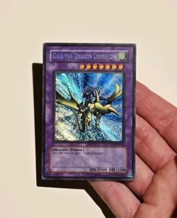 Yugioh Gaia The Dragon Champion LOB-125 Reverse Secret Misprint LP - Image 3