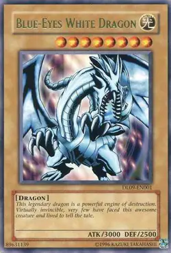 Yugioh! LP Blue-Eyes White Dragon - Green - DL09-EN001 - Rare - Unlimited Editio - Image 1