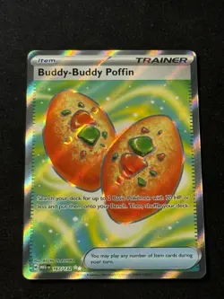 Buddy Buddy Poffin 167/132 Mega Evolution Secret Rare Pokemon Card NM - Image 1