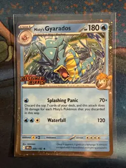 Misty’s Gyarados 049/182 Pokemon Card Destined Rivals Stamped Promo - Image 1