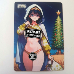 MTG Altered Art Card - Gift Time Anime Girl Spiced Plains Magic the Gathering - Image 1